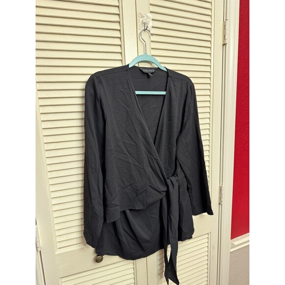 Ming Wang Sweater Women’s M black minimalist workwear career cardigan - Picture 5 of 7